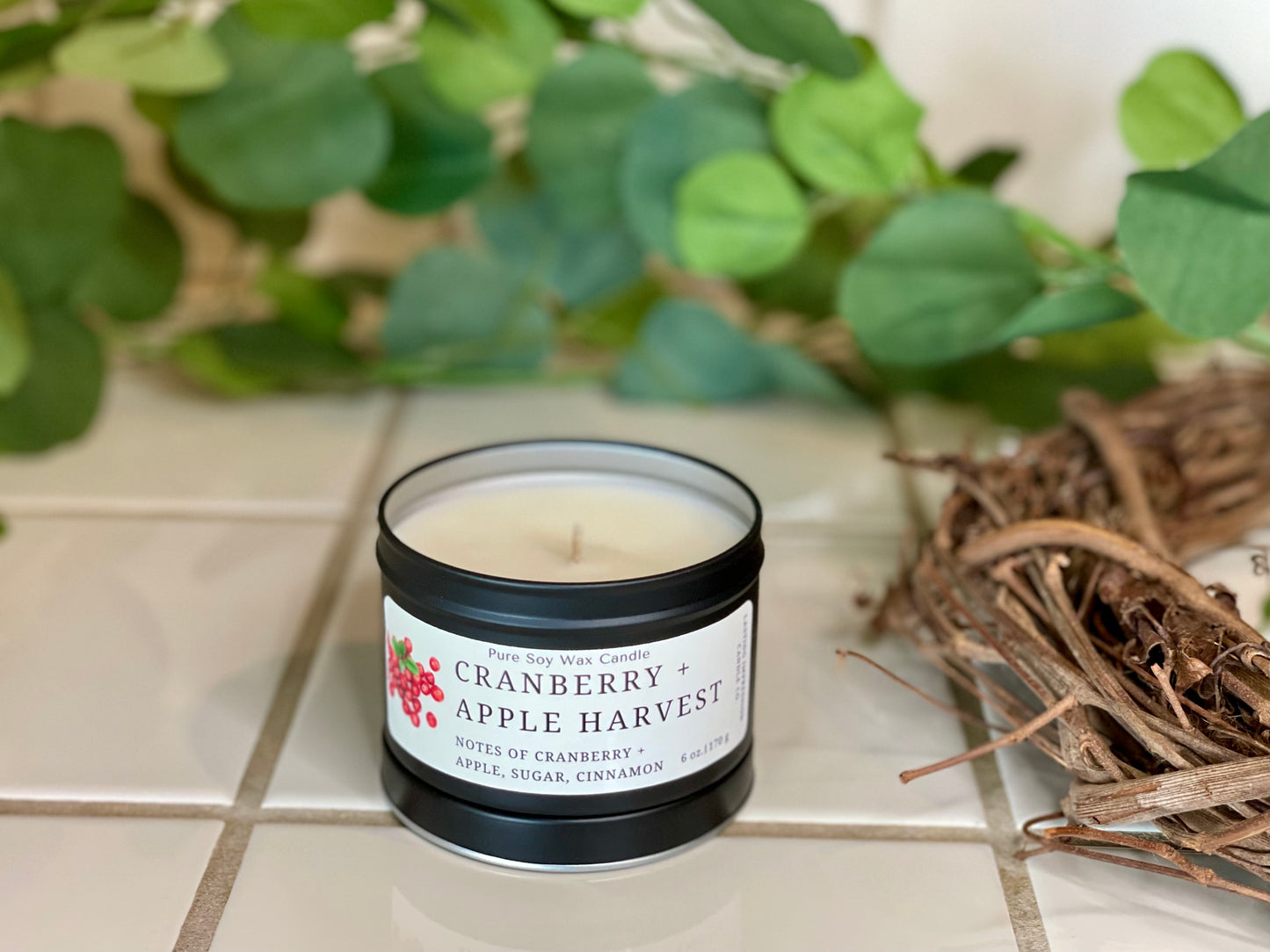 Cranberry & Apple Harvest Scented | Pure Soy Candle