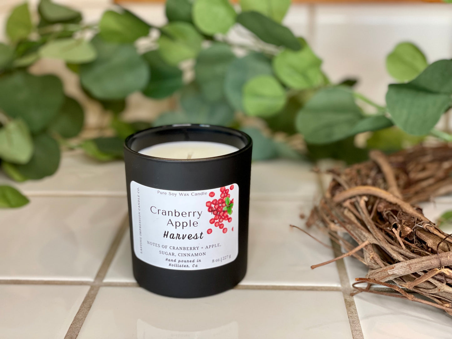 Cranberry & Apple Harvest Scented | Pure Soy Candle