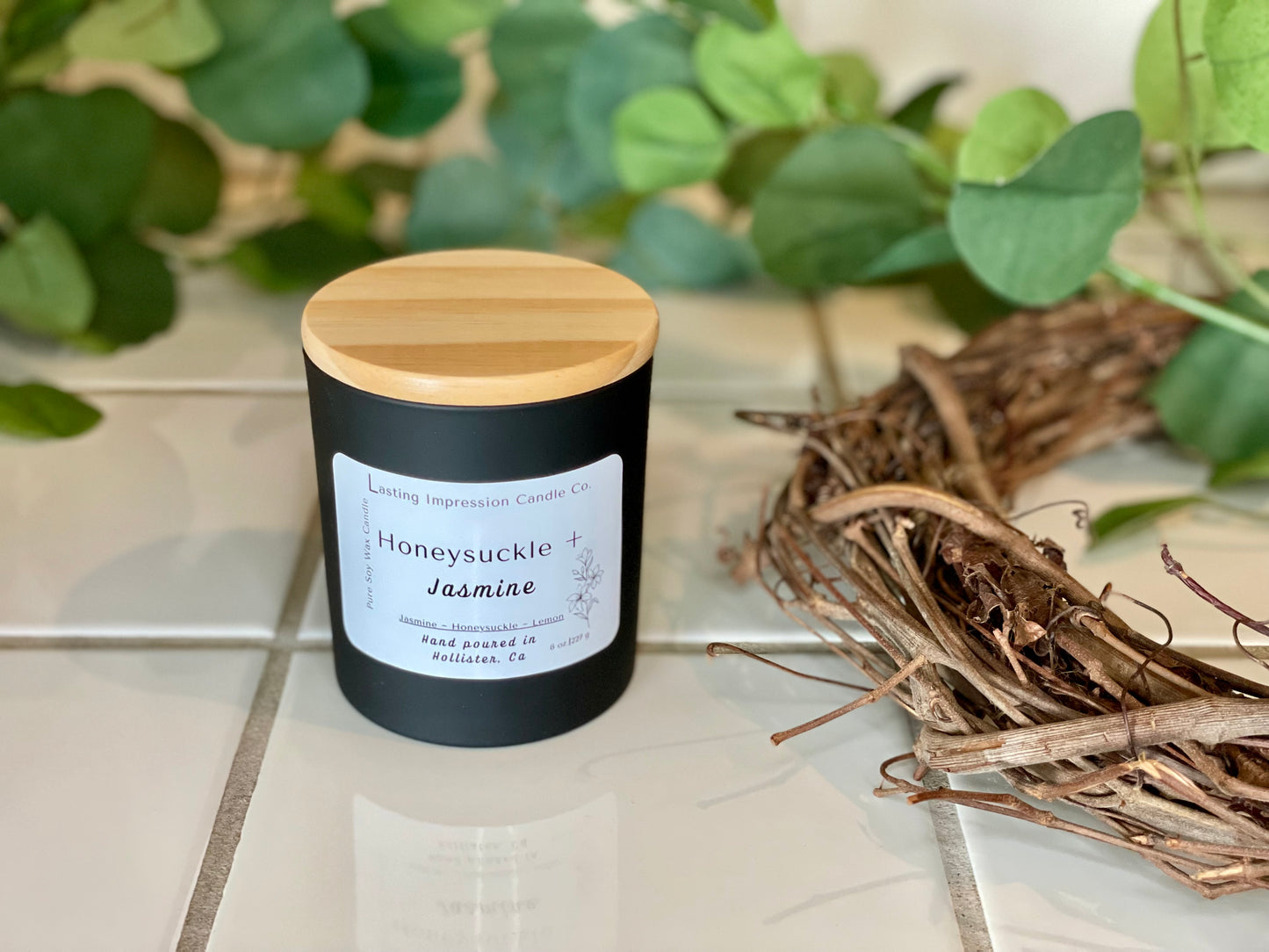 Honeysuckle & Jasmine Scented | Pure Soy Candle