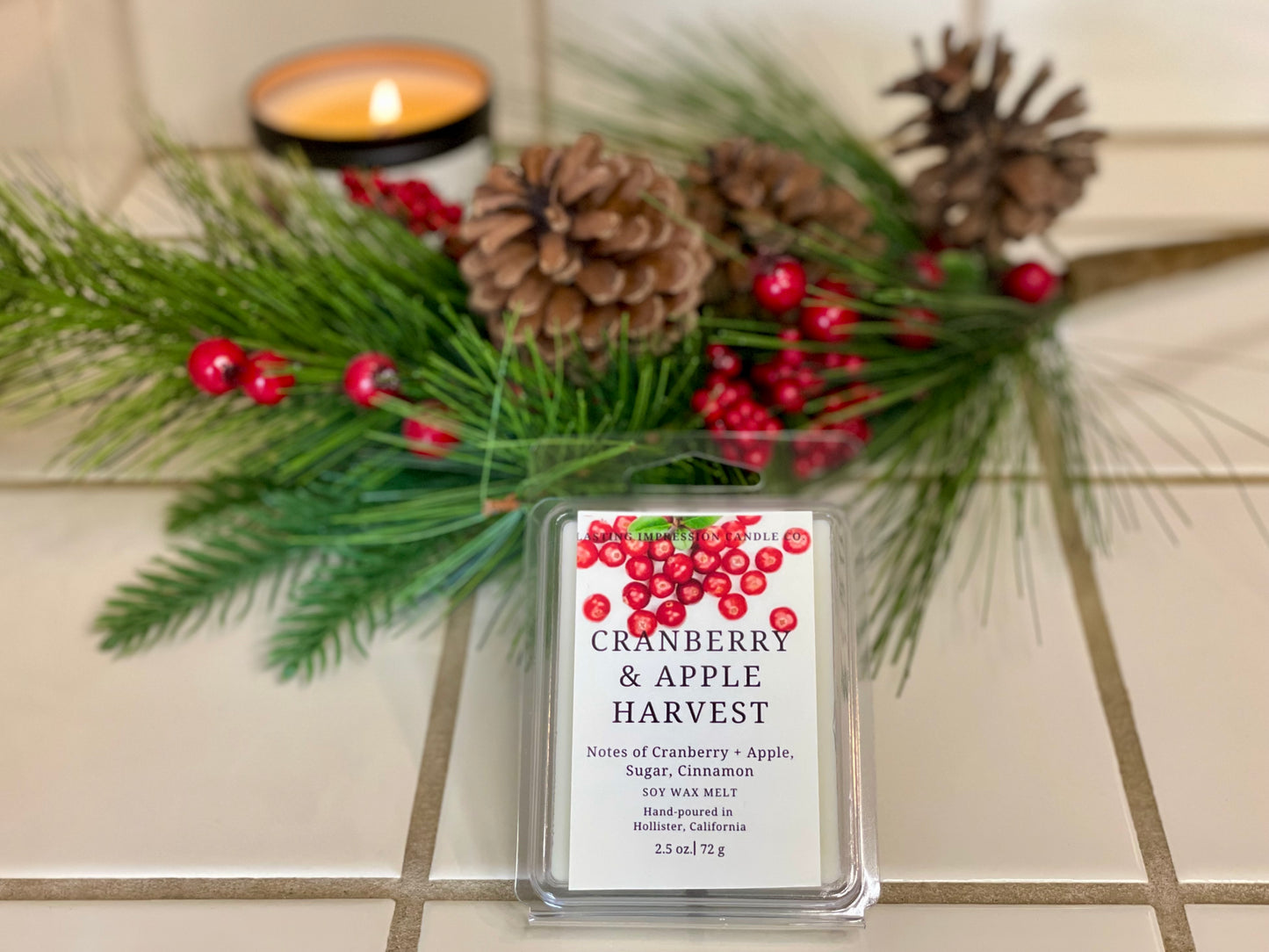 Cranberry & Apple Harvest Scented | Pure Soy Wax Melt