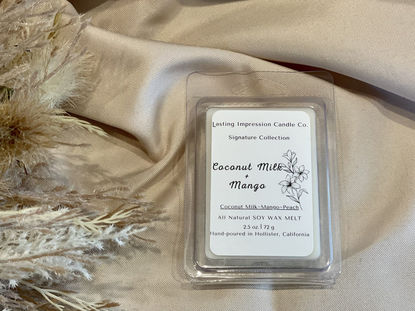 Coconut Milk & Mango Scented | Pure Soy Wax Melt