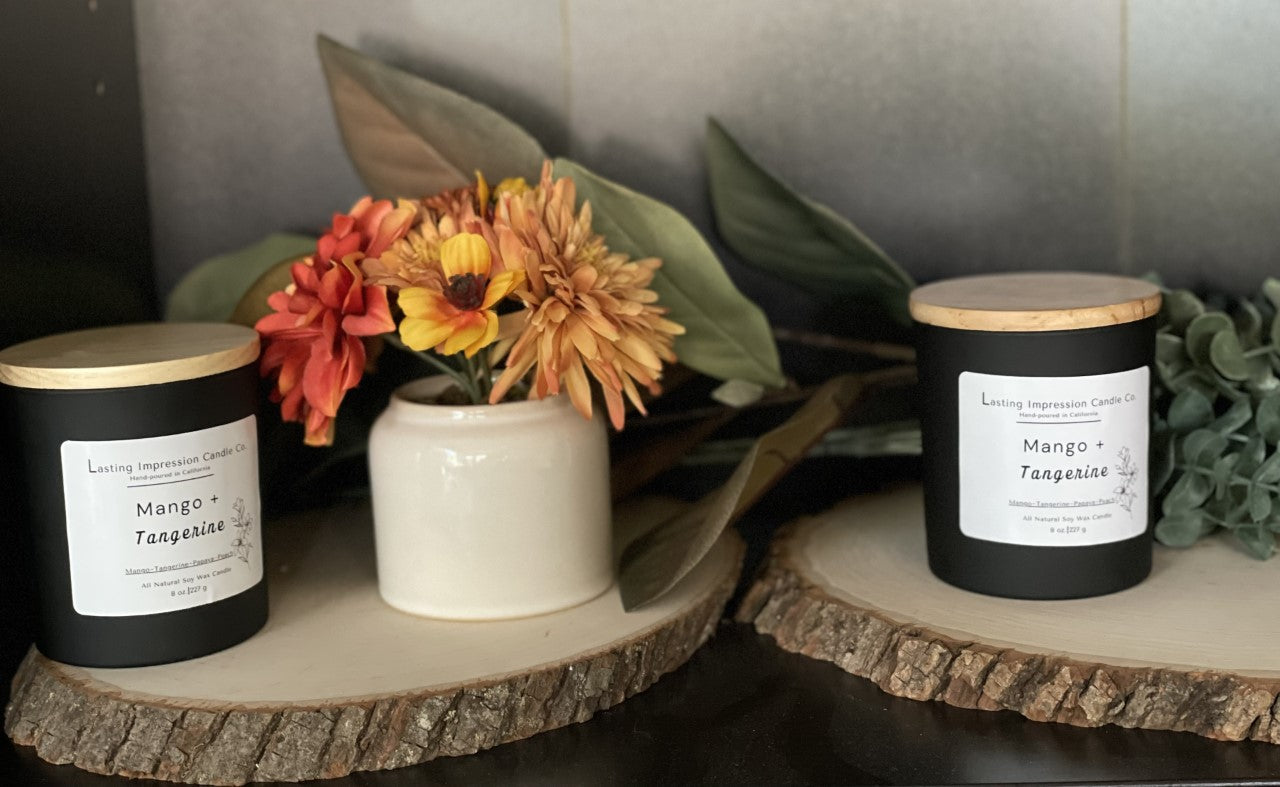 Mango & Tangerine Scented | Pure Soy Candle