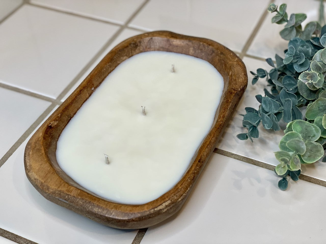 Pumpkin Spice Scented - Wooden Bowl Candle