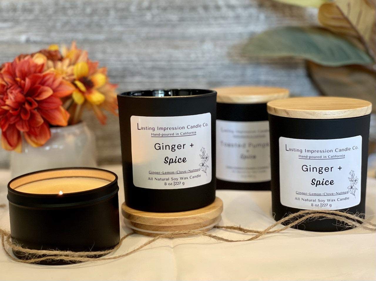 Ginger & Spice Scented | Pure Soy Candle