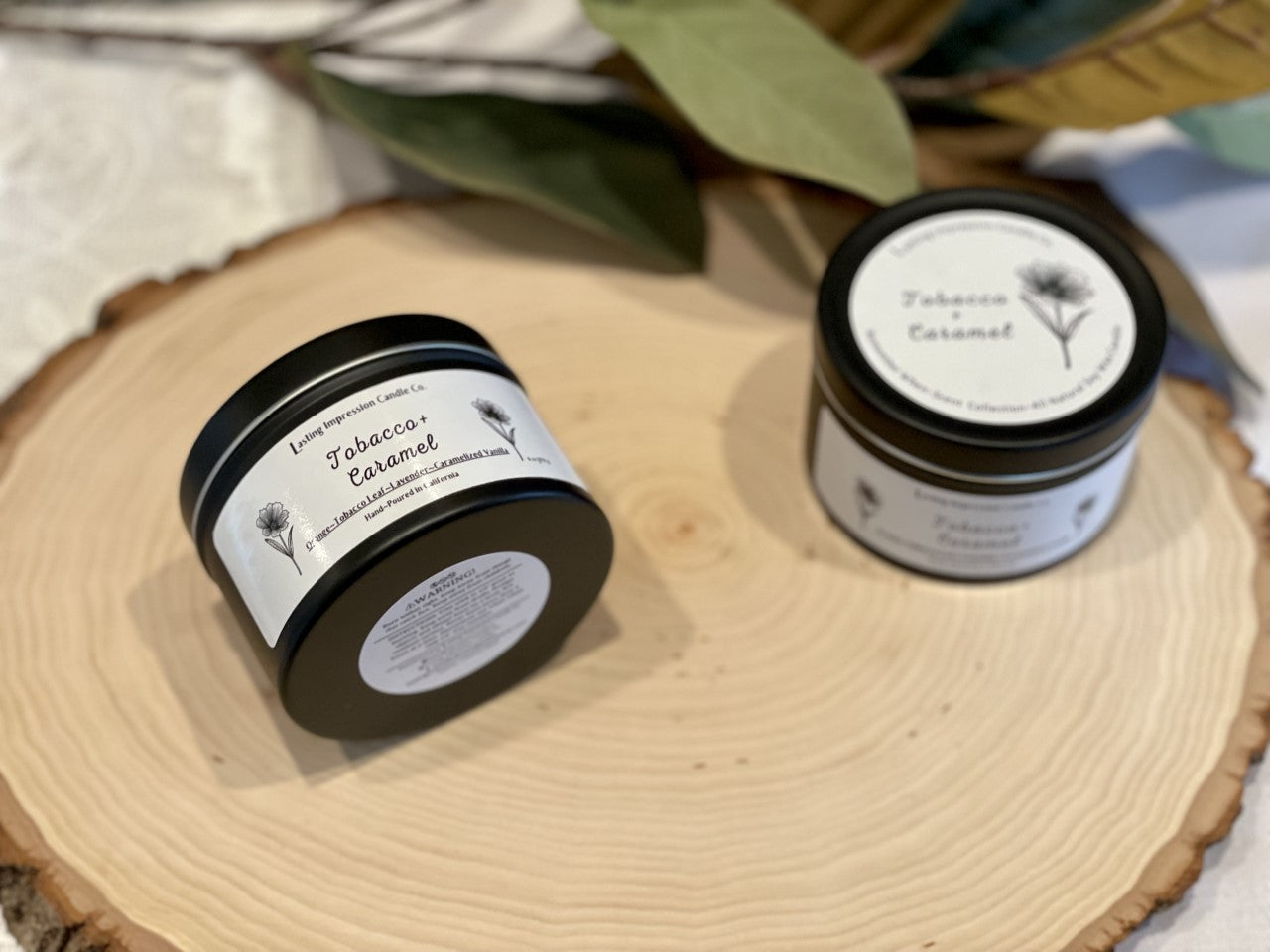 Tobacco & Caramel Scented | Pure Soy Candle