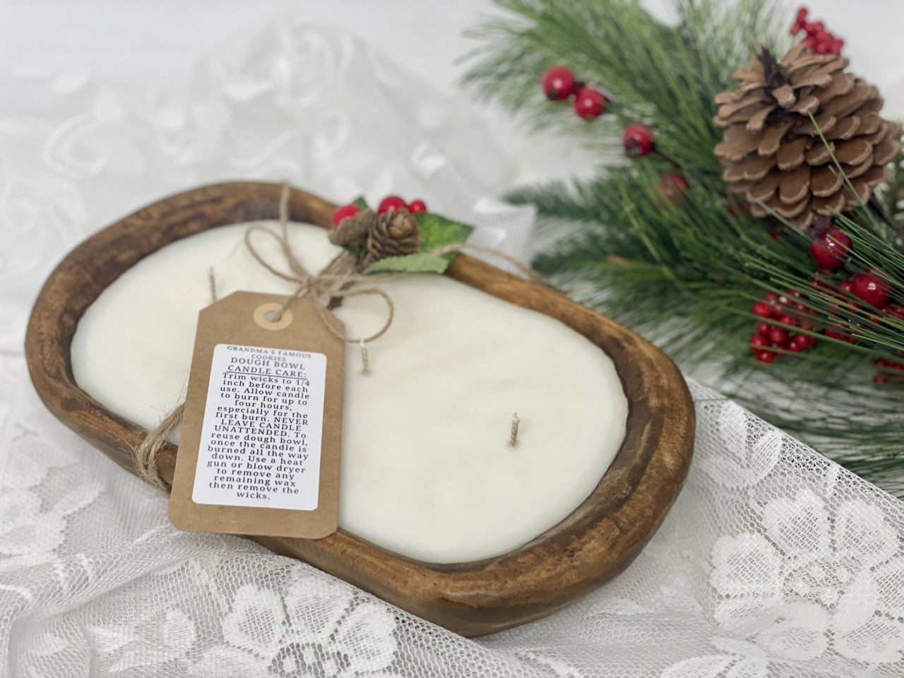 Juniper Berry Scented - Wooden Bowl Candle