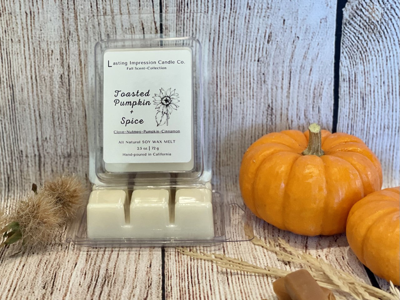 Toasted Pumpkin & Spice Scented | Pure Soy Wax Melt