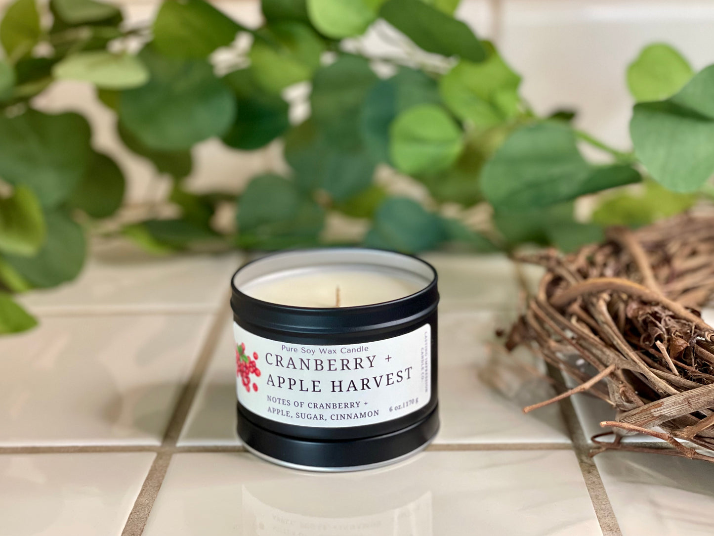 Cranberry & Apple Harvest Scented | Pure Soy Candle