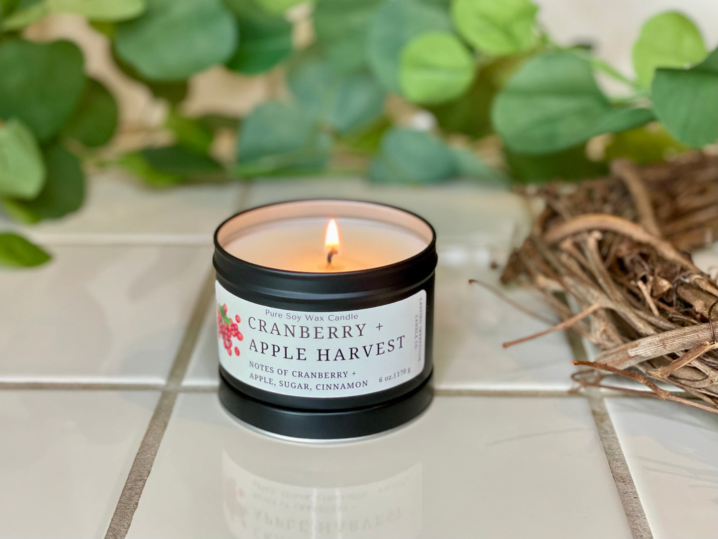 Cranberry & Apple Harvest Scented | Pure Soy Candle