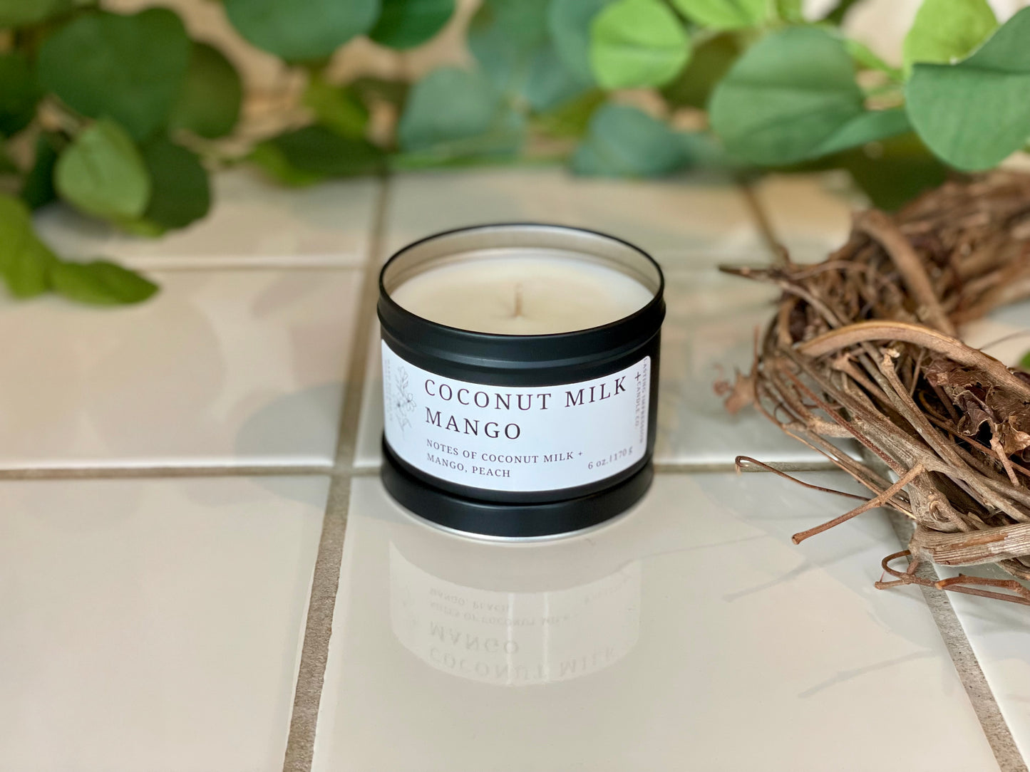 Coconut Milk & Mango Scented | Pure Soy Candle
