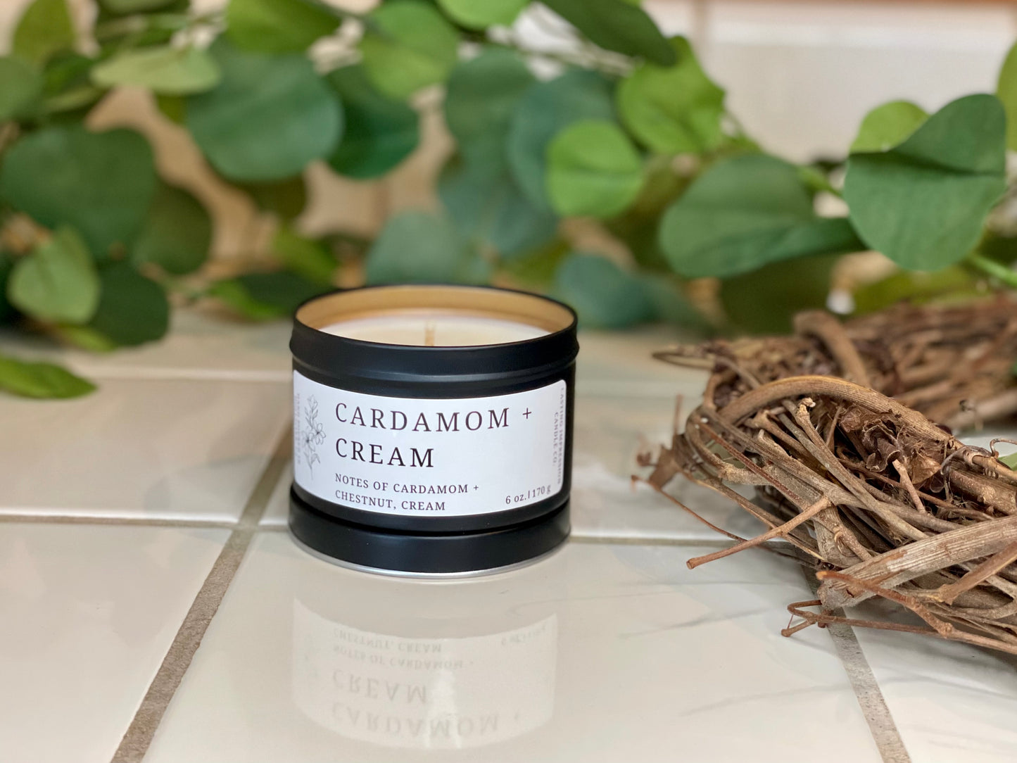 Cardamom & Cream Scented | Pure Soy Candle