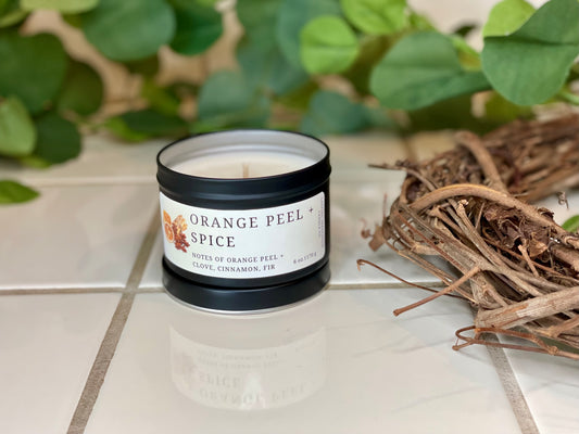 Orange Peel & Spice Scented | Pure Soy Candle