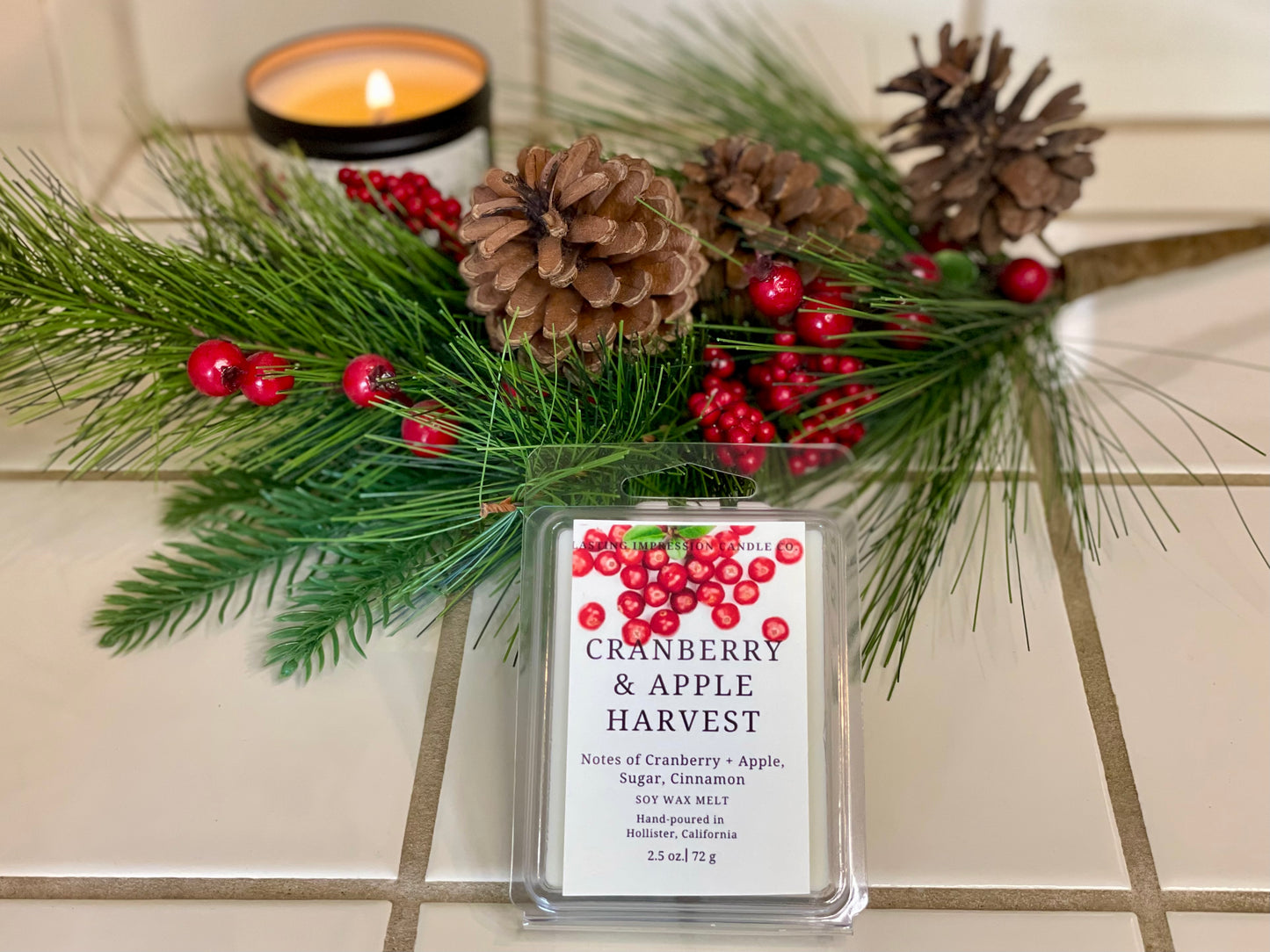 Cranberry & Apple Harvest Scented | Pure Soy Wax Melt