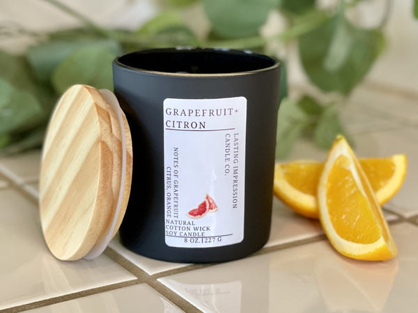 Grapefruit + Citron Scented | Soy Candle
