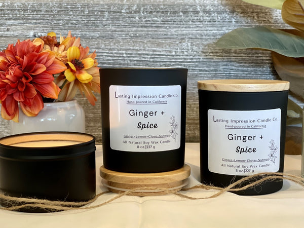 Ginger & Spice Scented | Pure Soy Candle