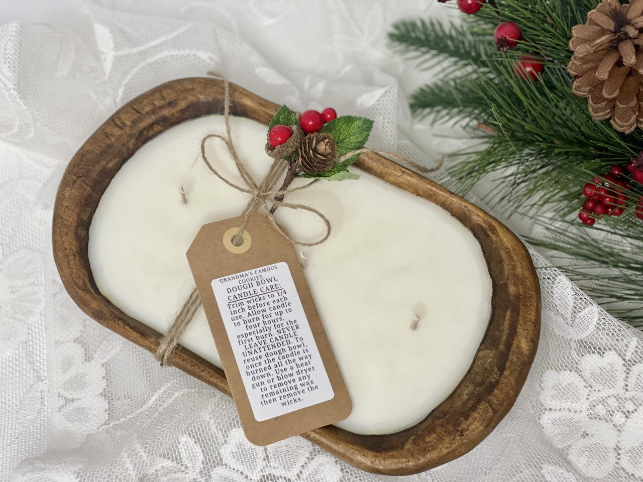 Juniper Berry Scented - Wooden Bowl Candle