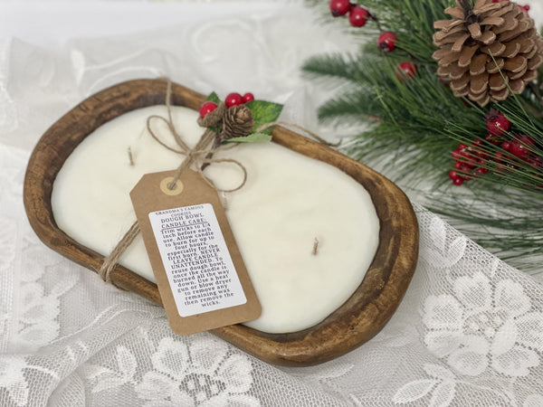 Juniper Berry Scented - Wooden Bowl Candle